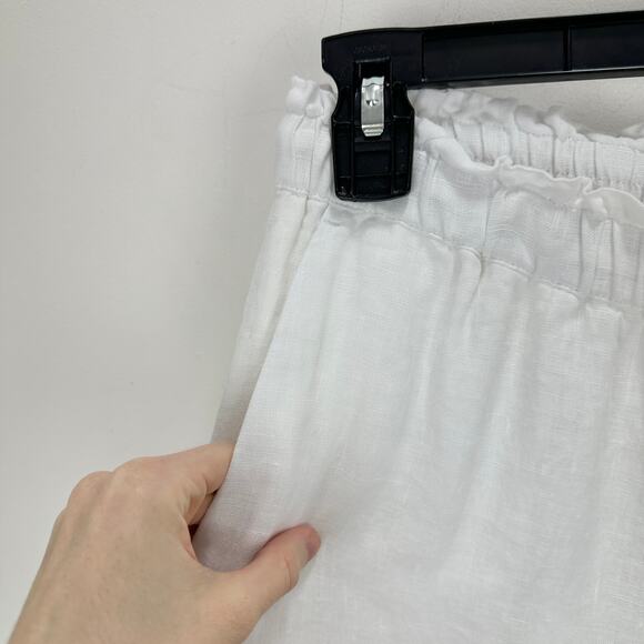 J.Crew Petite Soleil Pant Linen Pull on Relaxed White Small petite - Picture 6 of 9